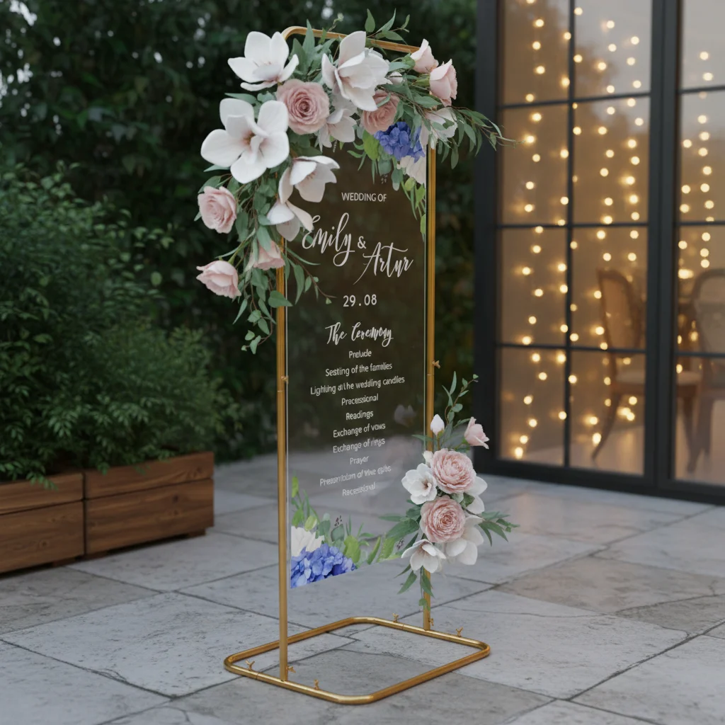 4.9FT Gold Wedding Sign Stand,Welcome Sign Frame,Wedding Sign Floral Ceremony Decorations,6kg Load,for Wedding Party Decor
4.9FT Gold Wedding Sign Stand,Welcome Sign Frame,Wedding Sign Floral Ceremony Decorations,6kg Load,for Wedding Party Decor