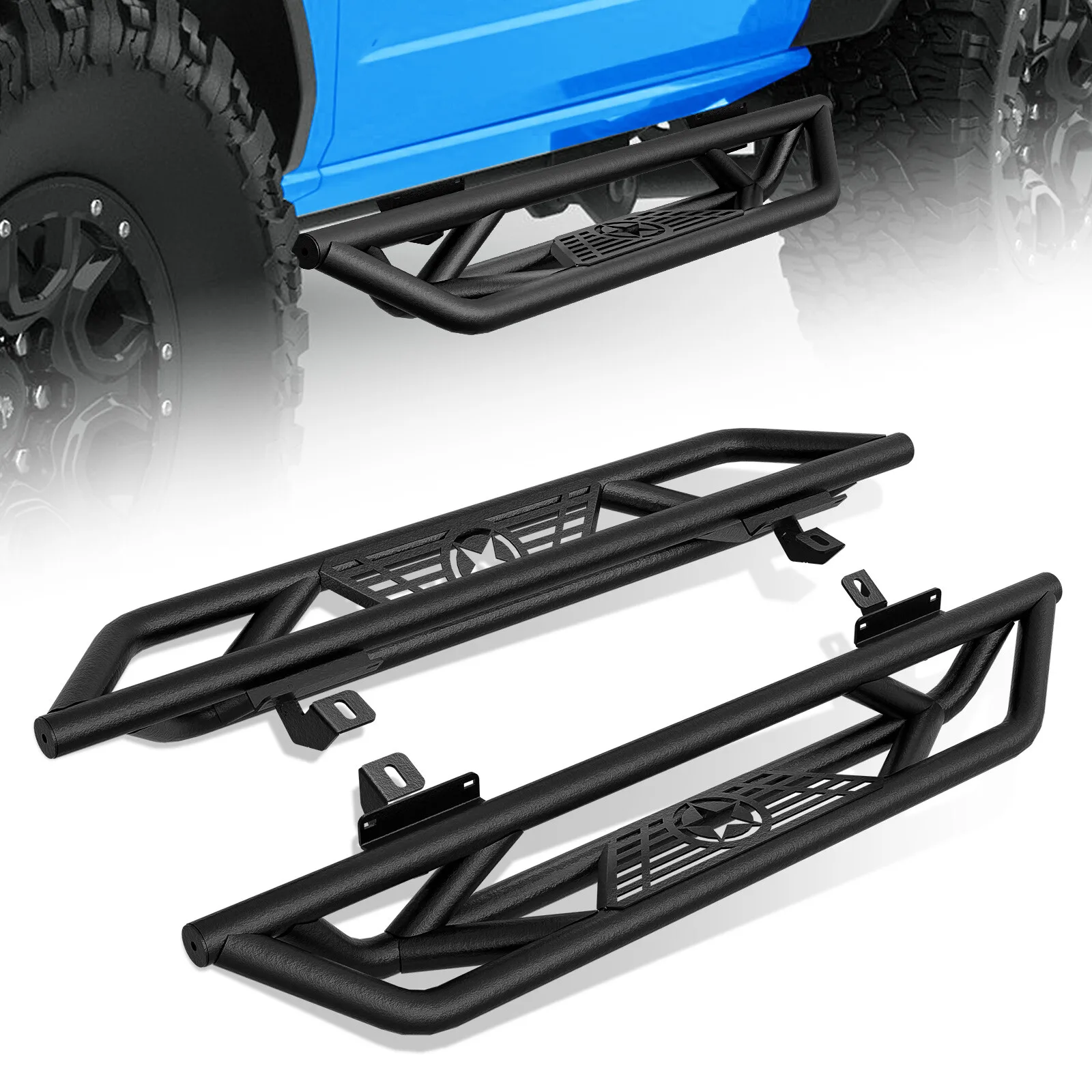 Running Boards for 2021-2025 Ford Bronco 2 Doors (Not for Sport Model), Drop Side Steps Nerf Bars Step Plates Rock Sliders Rail
Running Boards for 2021-2025 Ford Bronco 2 Doors (Not for Sport Model), Drop Side Steps Nerf Bars Step Plates Rock Sliders Rail