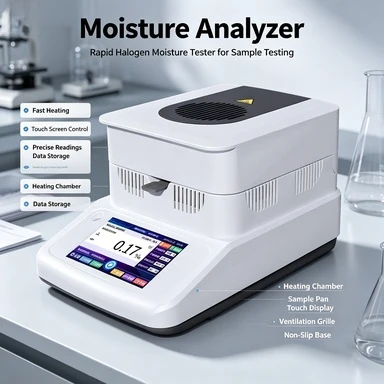 Halogen Moisture Analyzer Grain Feed Plastic Particle Solid Content Tester For Sludge Industrial Raw Material Rapid Detection
Halogen Moisture Analyzer Grain Feed Plastic Particle Solid Content Tester For Sludge Industrial Raw Material Rapid Detection
