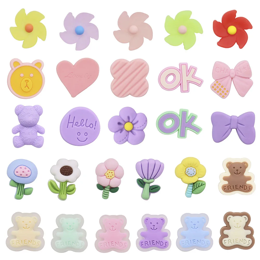 Wholesale 50Pcs Cartoon Little Flowers Bear Plants PVC Sandals Shoe Charm Shoes Accessories DIY Wristbands Backpack
Wholesale 50Pcs Cartoon Little Flowers Bear Plants PVC Sandals Shoe Charm Shoes Accessories DIY Wristbands Backpack