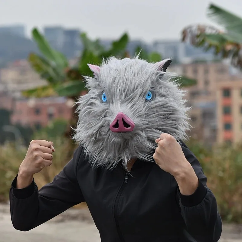 Маска Hashibira Inosuke, головные уборы, латексные маски с головой свиньи, аниме, реквизит для косплея, аксессуар для костюма dl; 1
Маска Hashibira Inosuke, головные уборы, латексные маски с головой свиньи, аниме, реквизит для косплея, аксессуар для костюма dl; 1