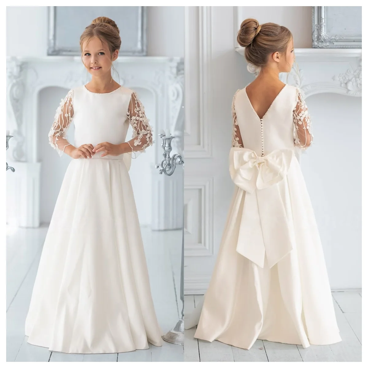 2026 Light Luxury Lace Flower Girl Dress Three-dimensional Flower Applique Floor-length Tutu Skirt Girl Wedding Party Princess D
2026 Light Luxury Lace Flower Girl Dress Three-dimensional Flower Applique Floor-length Tutu Skirt Girl Wedding Party Princess D