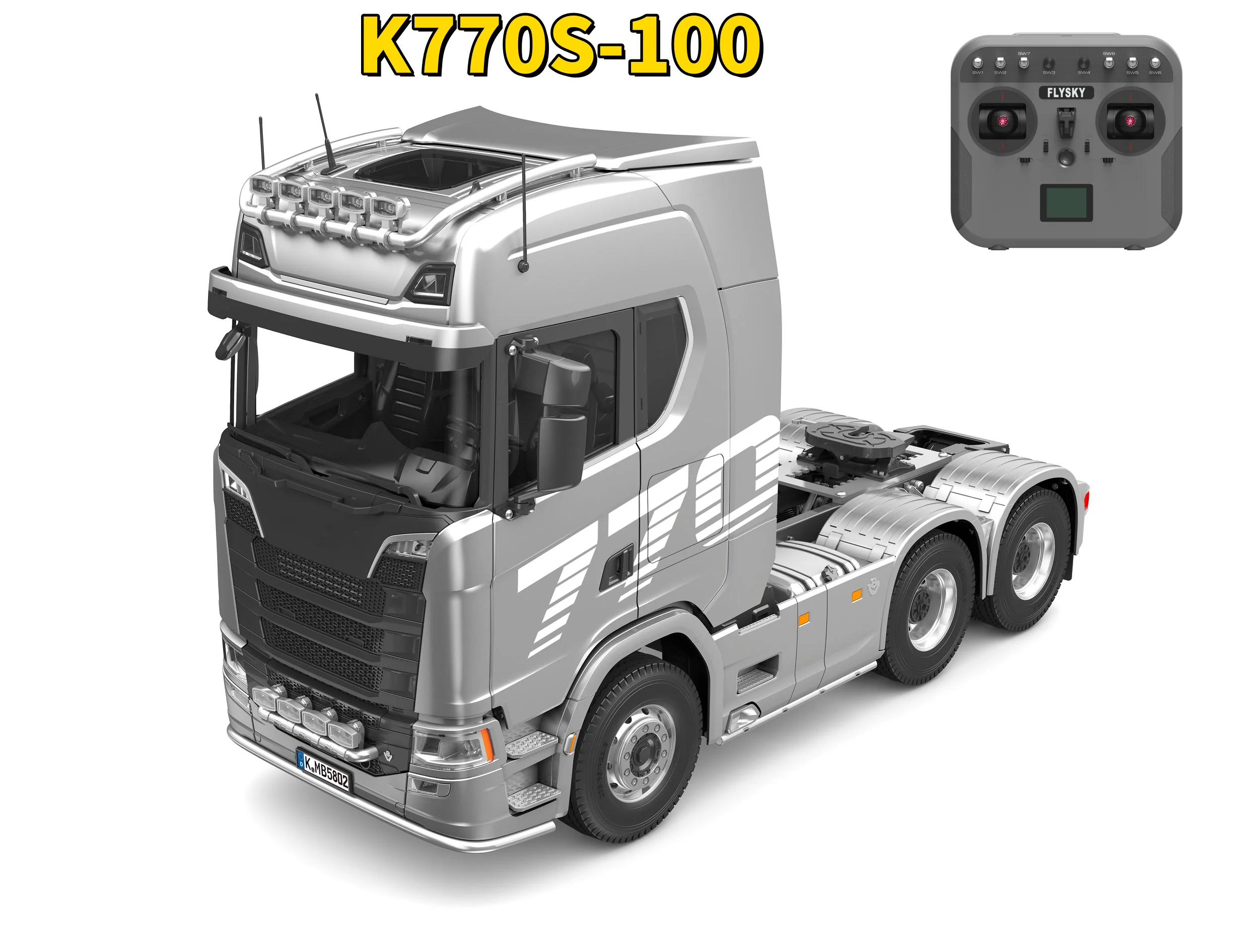 6x6 1/14 KABOLITE 770S 100 RC Tractor Truck Remote Control Lorry Car 2Speed Gearbox Differential Lock Battery Radio RTR Model
6x6 1/14 KABOLITE 770S 100 RC Tractor Truck Remote Control Lorry Car 2Speed Gearbox Differential Lock Battery Radio RTR Model