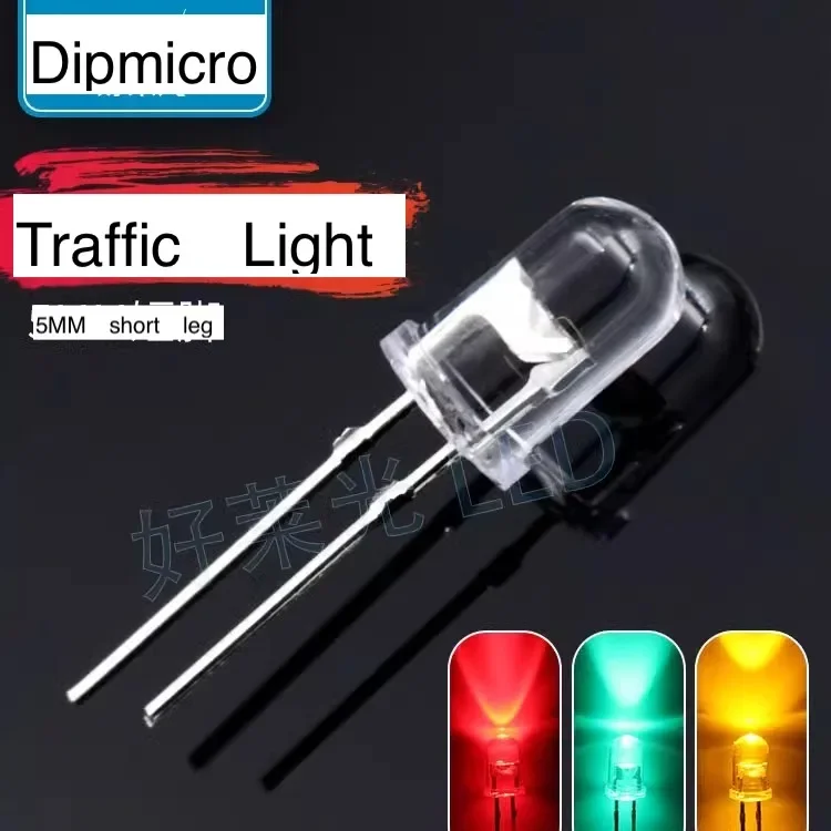 1000pcs/lot F5/5MM Traffic Light Round Head with Edge Clear Lens Short Leg Red Yellow Green 10-14 MIL LED Beads
1000pcs/lot F5/5MM Traffic Light Round Head with Edge Clear Lens Short Leg Red Yellow Green 10-14 MIL LED Beads