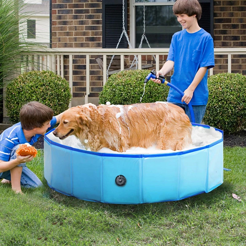 Patching Material Pet Swimming Pool for Large Dogs Bath Tub for Dogs Cats with Brush Portable Bathing Tub for Dogs
Patching Material Pet Swimming Pool for Large Dogs Bath Tub for Dogs Cats with Brush Portable Bathing Tub for Dogs