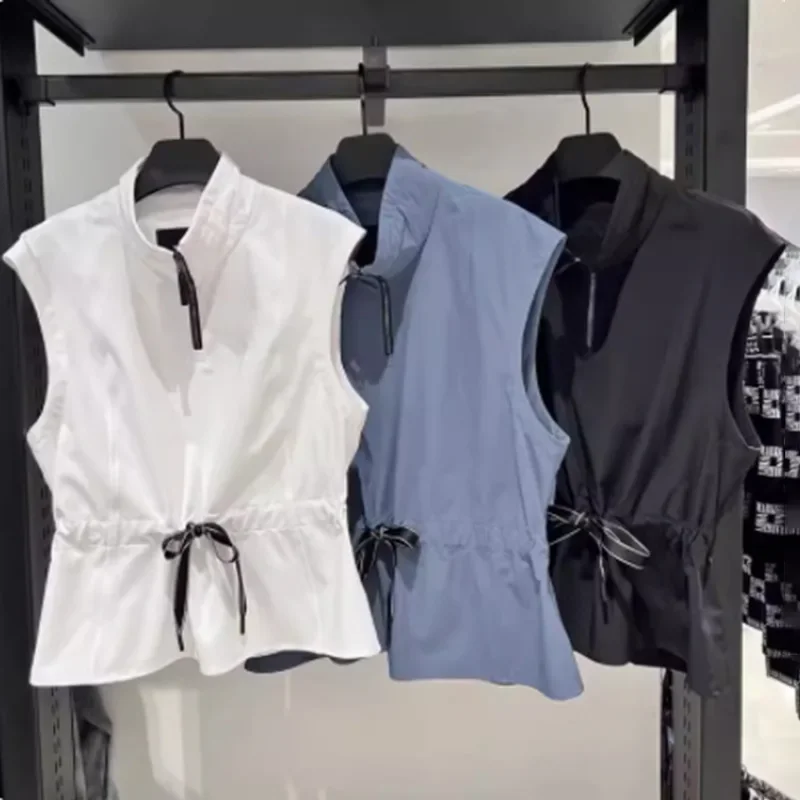 Fashion stand collar zipper slim waistcoat female niche 2024 spring and summer new all-match sleeveless top tide
Fashion stand collar zipper slim waistcoat female niche 2024 spring and summer new all-match sleeveless top tide