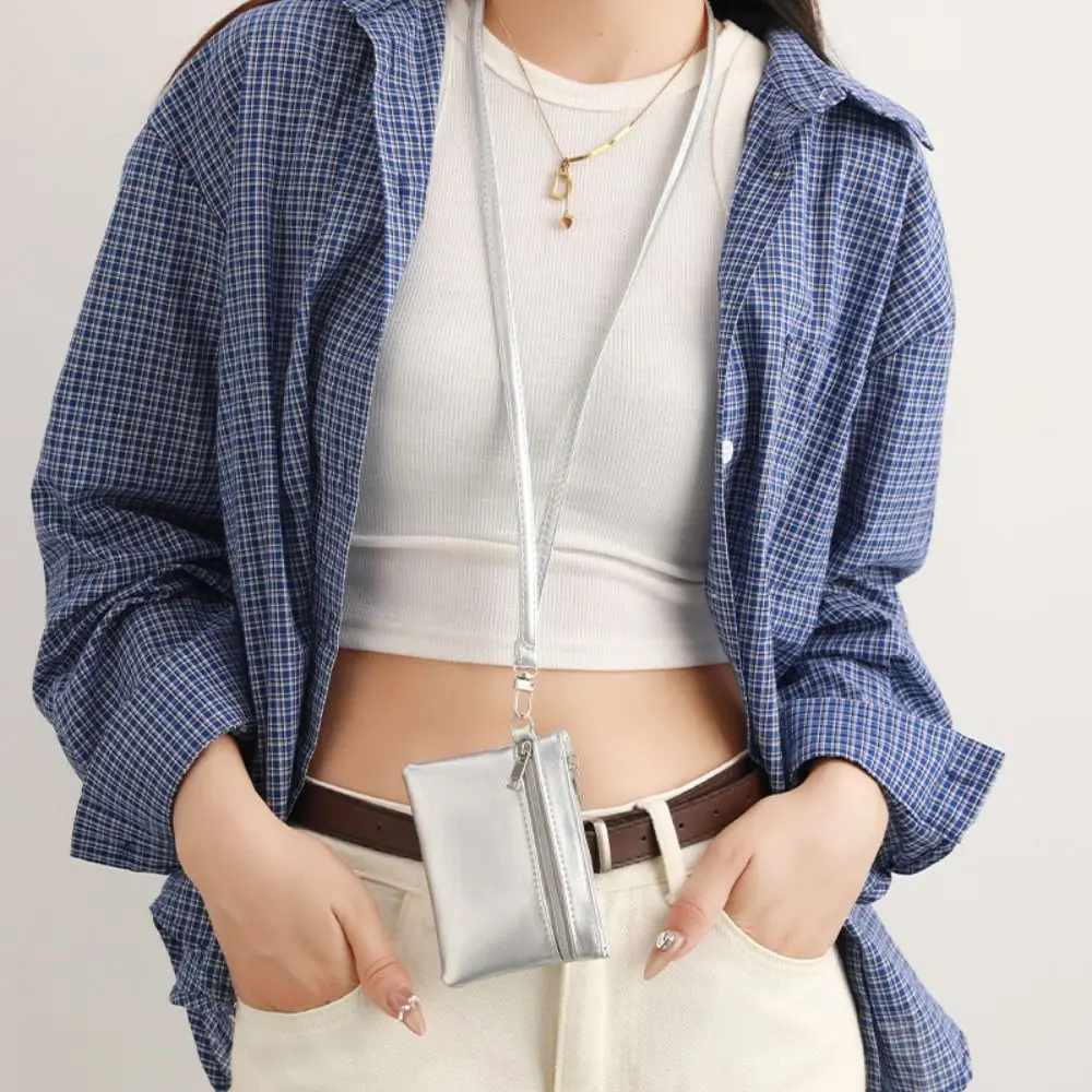Solid Color Hanging Neck Coin Purse Lanyard Leather Hanging Neck Wallet Keys Cards Lipstick Earphone Small Storage Bag
Solid Color Hanging Neck Coin Purse Lanyard Leather Hanging Neck Wallet Keys Cards Lipstick Earphone Small Storage Bag
