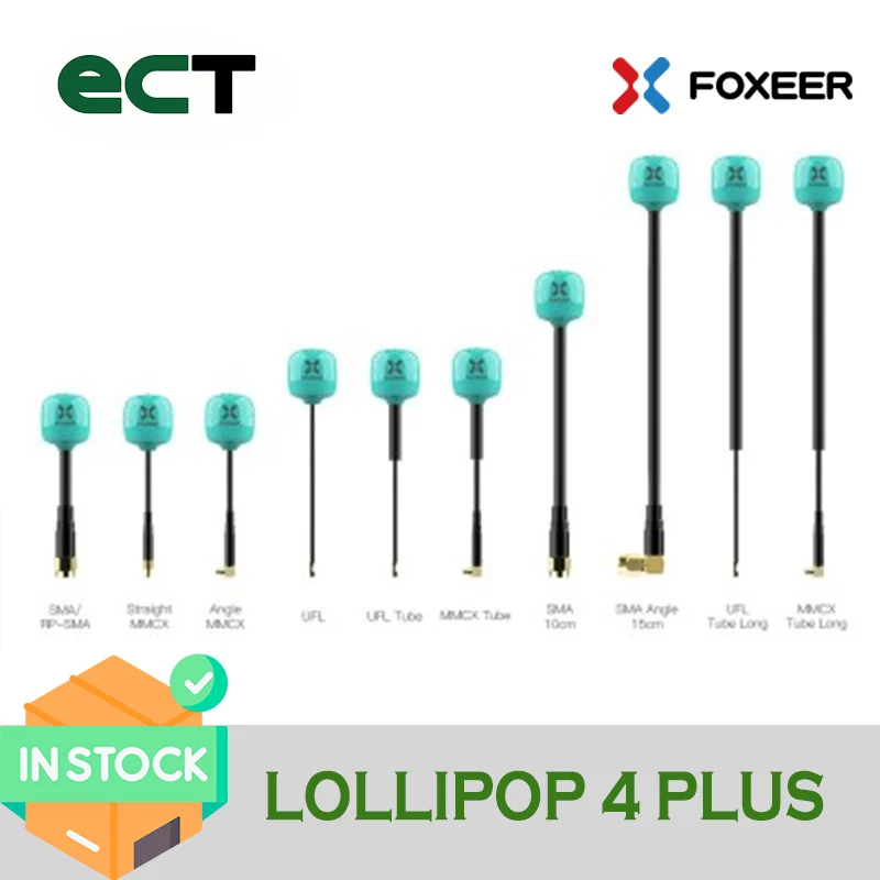 FOXEER FPV Antenna Lollipop 4 Plus 4+ 2pcs 5.8G 2.6dBi Omni Mini Antenna RHCP LHCP SMA RPSMA MMCX UFL for RC FPV Racing Drone
FOXEER FPV Antenna Lollipop 4 Plus 4+ 2pcs 5.8G 2.6dBi Omni Mini Antenna RHCP LHCP SMA RPSMA MMCX UFL for RC FPV Racing Drone