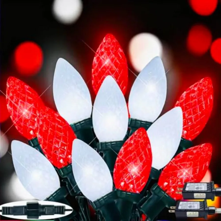 Connectable C9 Christmas Lights Outdoor Indoor, 66 Feet 100 LED Christmas String Lights Plug in with 8 Modes and Timer, Waterpr
Connectable C9 Christmas Lights Outdoor Indoor, 66 Feet 100 LED Christmas String Lights Plug in with 8 Modes and Timer, Waterpr