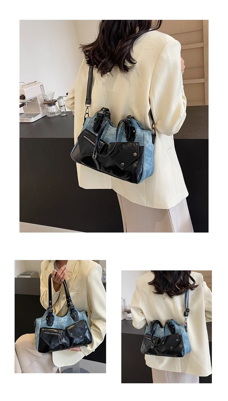 2026 New Retro European & American Style Large Capacity Shoulder Bag Splicing Women's Simple Tote Crossbody Bag
2026 New Retro European & American Style Large Capacity Shoulder Bag Splicing Women's Simple Tote Crossbody Bag