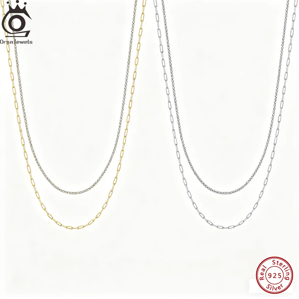 ORSA JEWELS Элегантное двухслойное ожерелье из стерлингового серебра 925 пробы для женщин, сексуальное изысканное колье-цепочка, ювелирные украшения для вечеринок BQN48
ORSA JEWELS Элегантное двухслойное ожерелье из стерлингового серебра 925 пробы для женщин, сексуальное изысканное колье-цепочка, ювелирные украшения для вечеринок BQN48