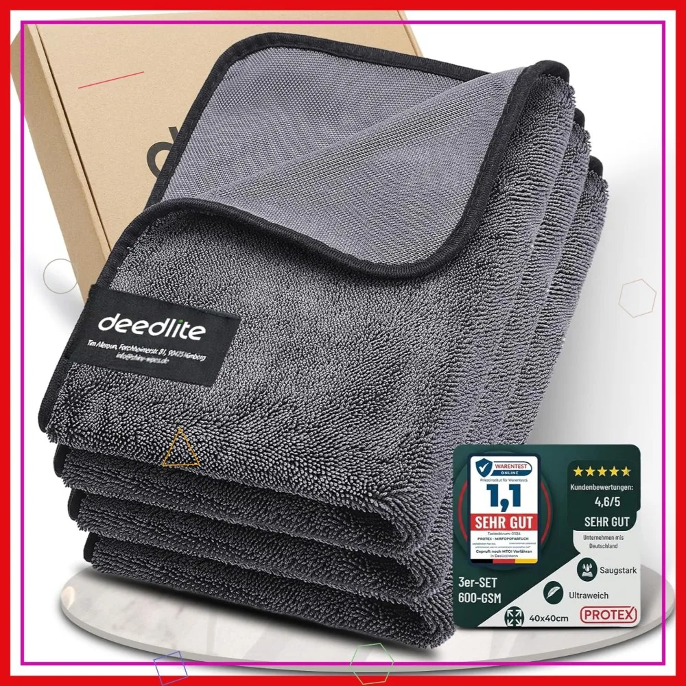 Ultra Absorbent Microfiber Bath Wipes & Car Drying Towel, Twisted-Loop Design, 2-in-1 Cleaning Cloth
Ultra Absorbent Microfiber Bath Wipes & Car Drying Towel, Twisted-Loop Design, 2-in-1 Cleaning Cloth