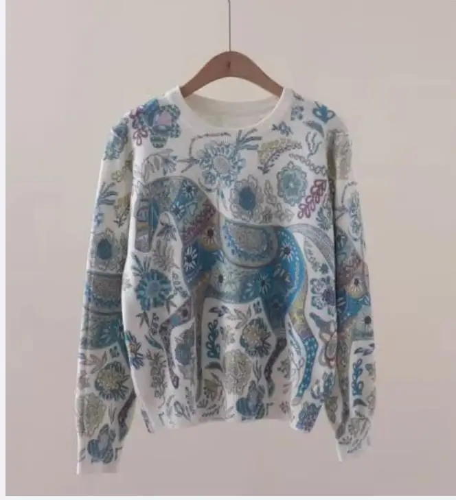 Gradient Speckler Pattern sweaers women autumn Knitted pullovers Underlay Sweater
Gradient Speckler Pattern sweaers women autumn Knitted pullovers Underlay Sweater