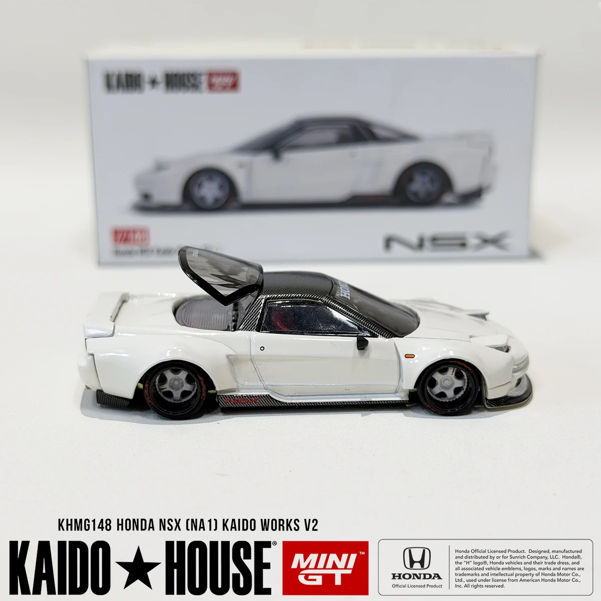 Kaido House x MINI GT 1:64 Honda NSX (NA1) Works V2 White Diecast Car Model (Openable Rear Engine Cover) In Stock KHMG148
Kaido House x MINI GT 1:64 Honda NSX (NA1) Works V2 White Diecast Car Model (Openable Rear Engine Cover) In Stock KHMG148