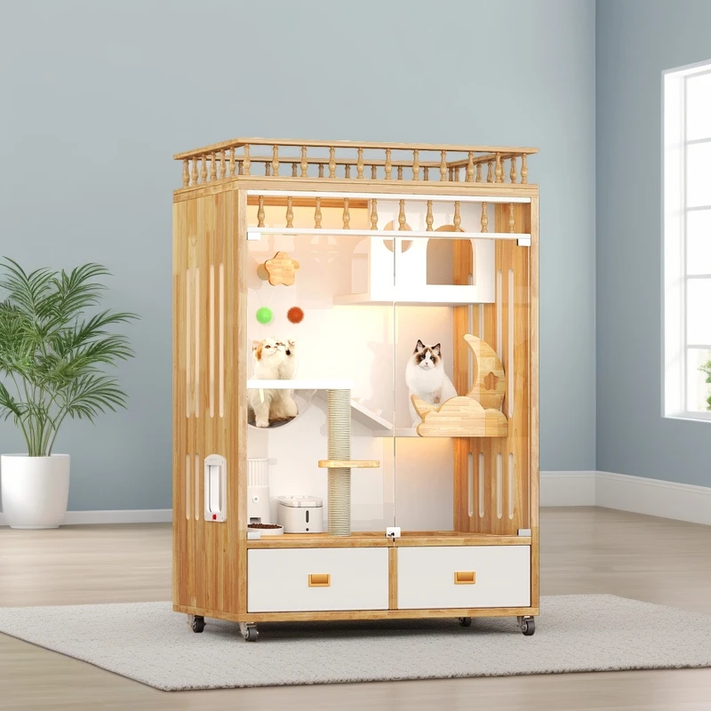 High Quality Customized Multi- Layer Luxury Solid Wood Pet House Cat Villa Multifunction Durable Cat Furniture
High Quality Customized Multi- Layer Luxury Solid Wood Pet House Cat Villa Multifunction Durable Cat Furniture