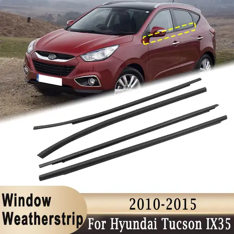 4Pcs Window Glass Weatherstrip Door Outer Seal Belts Pressure Sealing Strip82210-2S000 For Hyundai Tuscon IX35 2010-2015