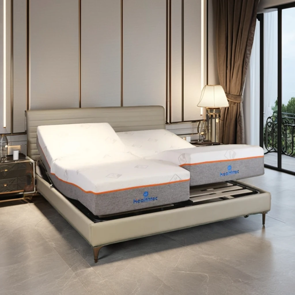 CustomizableWireless Remote Control Adjustable Electric Bed With Massager Okin Motor Adjustable King Smart Bed Frame
CustomizableWireless Remote Control Adjustable Electric Bed With Massager Okin Motor Adjustable King Smart Bed Frame