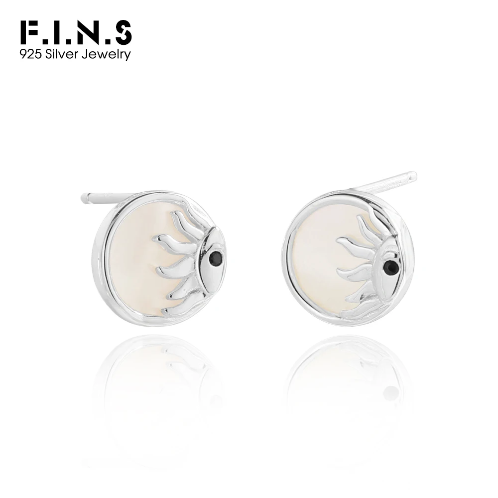 F.I.N.S Sun-Shaped S925 Sterling Silver Stud Earrings For Women Hypoallergen Natural Shell Round Piercing Ear Fine Jewelry
F.I.N.S Sun-Shaped S925 Sterling Silver Stud Earrings For Women Hypoallergen Natural Shell Round Piercing Ear Fine Jewelry