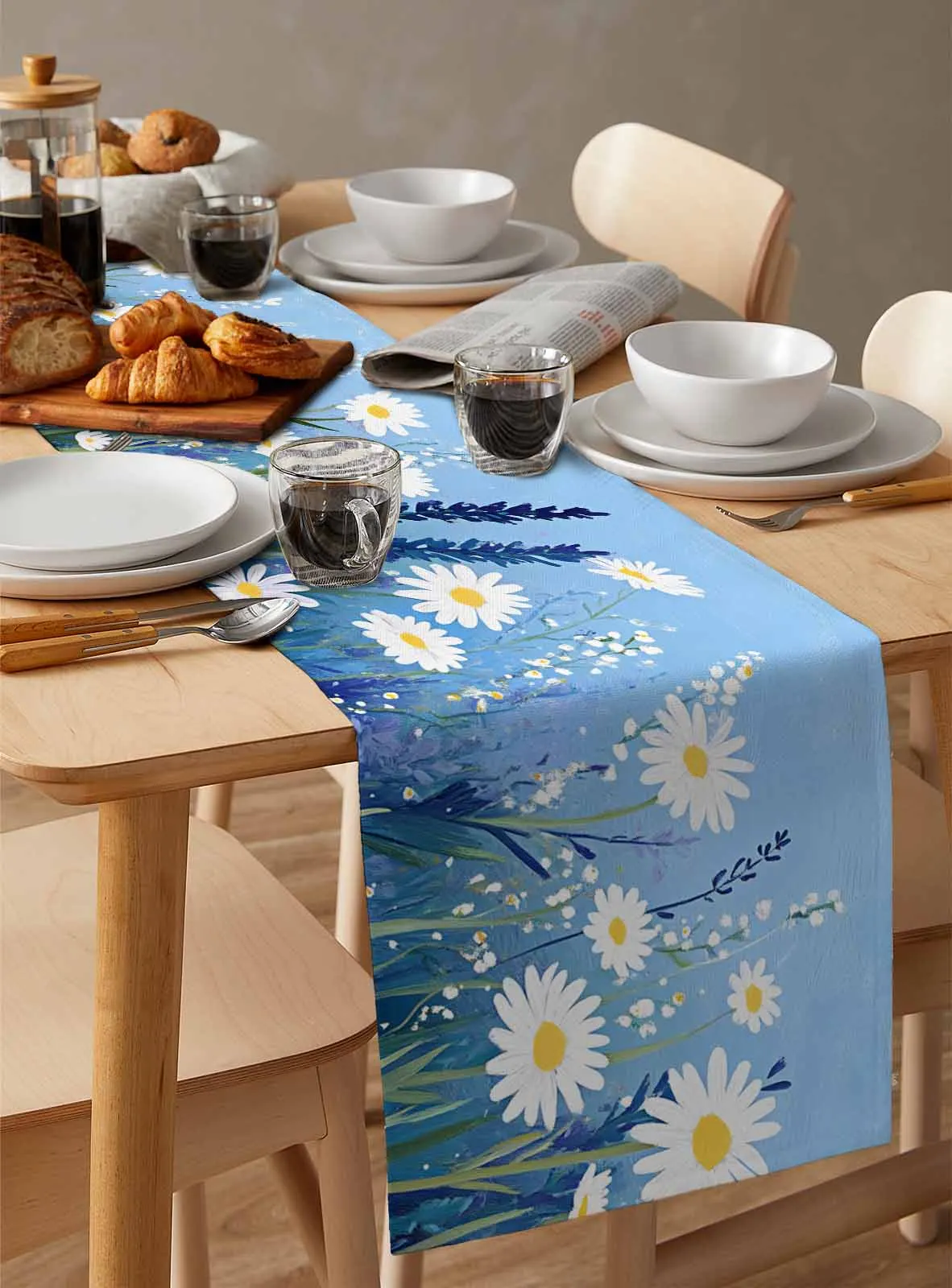 Spring Blue Flowers Pastoral Linen Table Runner Wedding Party Spring Table Runners Dresser Scarf Decor
Spring Blue Flowers Pastoral Linen Table Runner Wedding Party Spring Table Runners Dresser Scarf Decor