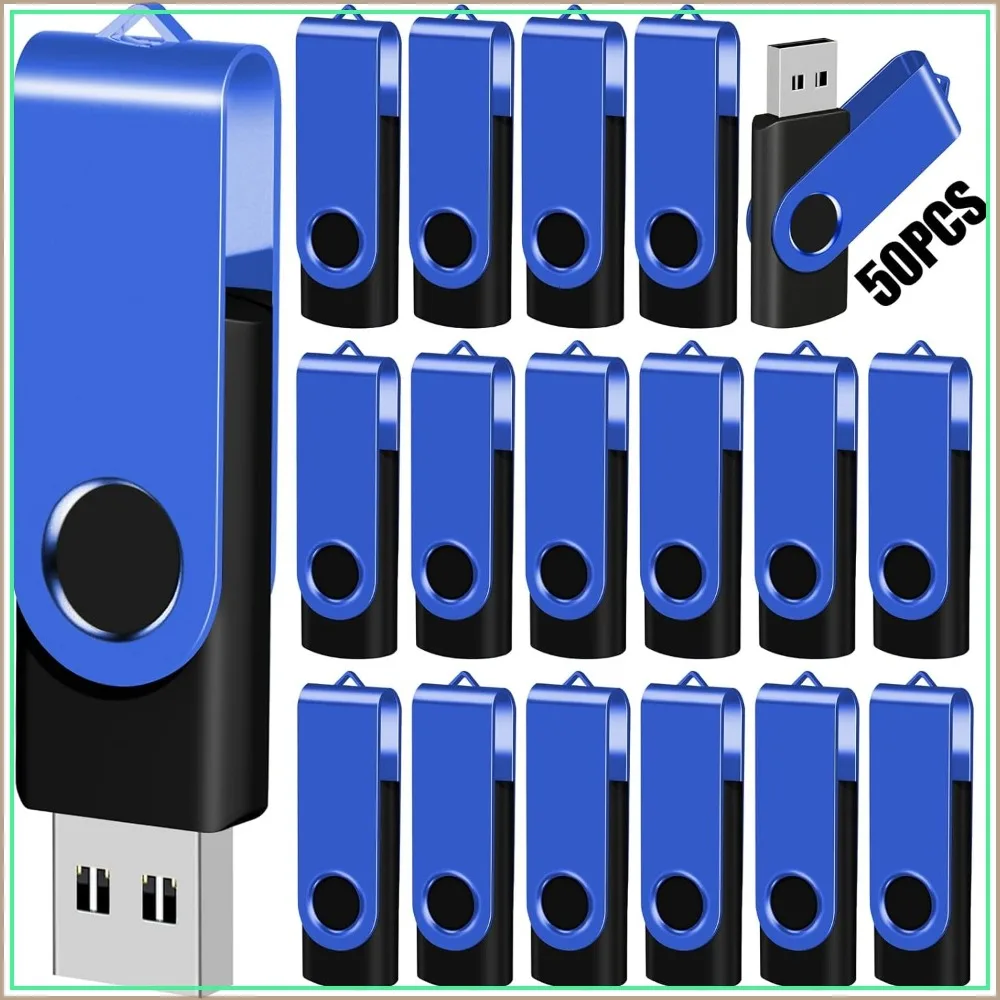 50 Pack 512MB USB 2.0 Flash Drives with Lanyards, Swivel Design, Blue
50 Pack 512MB USB 2.0 Flash Drives with Lanyards, Swivel Design, Blue