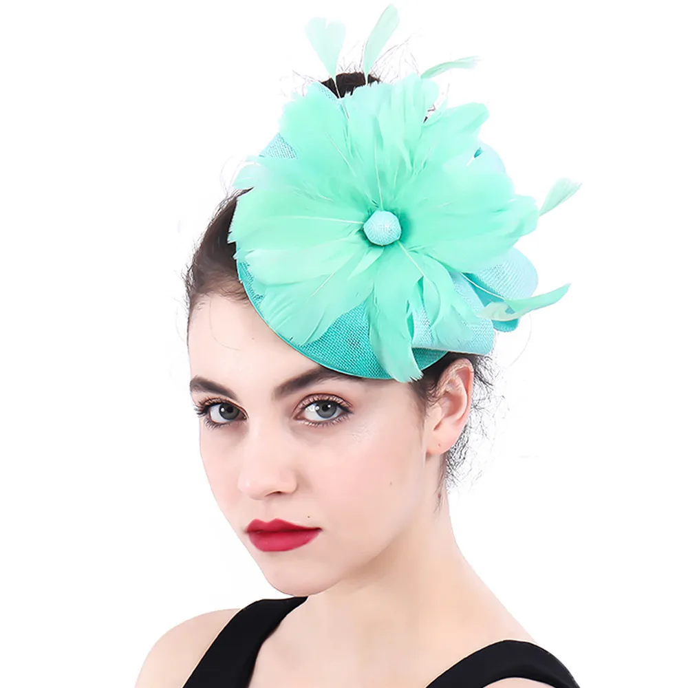 green Vintage Fascinator Headwear Flower Fedora Party Hat Hair Accessories Headband for Wedding Bride Race Cocktail Church
green Vintage Fascinator Headwear Flower Fedora Party Hat Hair Accessories Headband for Wedding Bride Race Cocktail Church