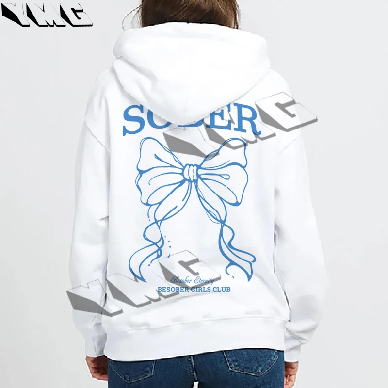 Beautiful bow letter printed thick cotton sports hoodie women's hoodie simple casual hoodie autumn loose super street headwear
Beautiful bow letter printed thick cotton sports hoodie women's hoodie simple casual hoodie autumn loose super street headwear