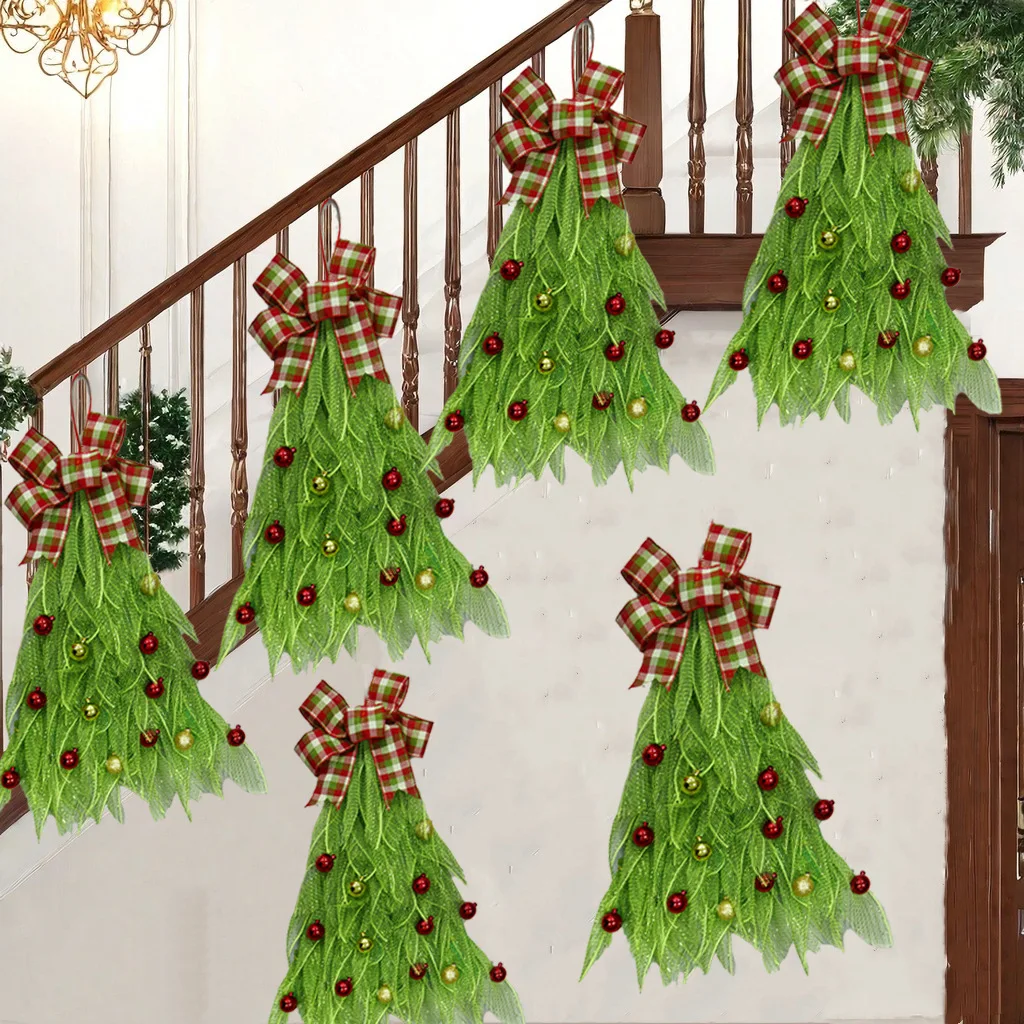 Creative Tree Shape Wreath Hanging Front Door Christmas Flower Wreath with Bows&Balls for Christmas Party Garden Window Decor
Creative Tree Shape Wreath Hanging Front Door Christmas Flower Wreath with Bows&Balls for Christmas Party Garden Window Decor