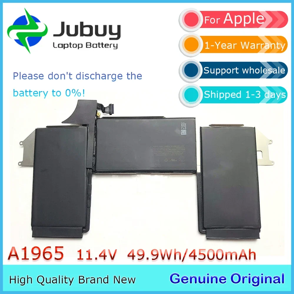 Original 11.4V 49.9Wh A1965 Notebook Battery for Apple MacBook Air 13 inch A1932 2018 2019 Year
Original 11.4V 49.9Wh A1965 Notebook Battery for Apple MacBook Air 13 inch A1932 2018 2019 Year