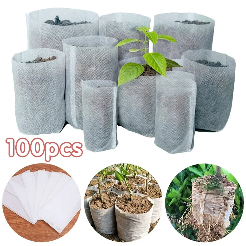 100pcs Biodegradable Nursery Bag Non-woven Fabric Plant Seeding Grow Bags Garden Seedling Growing Planter Sow Flower Pots
100pcs Biodegradable Nursery Bag Non-woven Fabric Plant Seeding Grow Bags Garden Seedling Growing Planter Sow Flower Pots