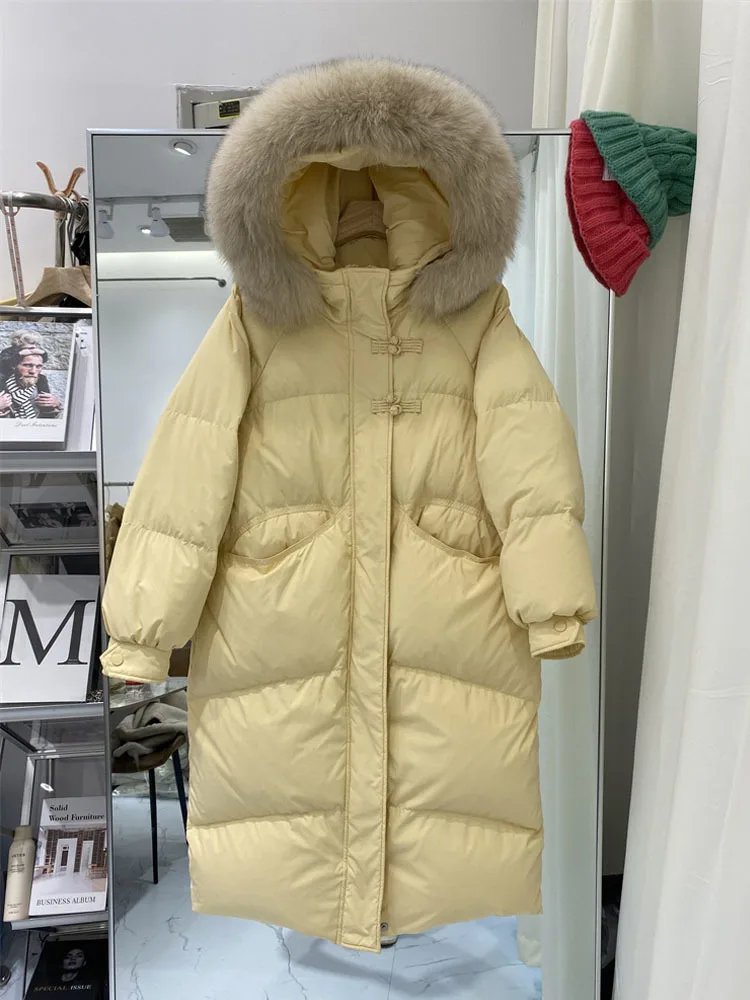 Fur Big Real Fox Collar 90% White Duck Down Jacket Women's 2023 Winter New Solid Color Casual Long puffer Warm Coat For Fashion
Fur Big Real Fox Collar 90% White Duck Down Jacket Women's 2023 Winter New Solid Color Casual Long puffer Warm Coat For Fashion