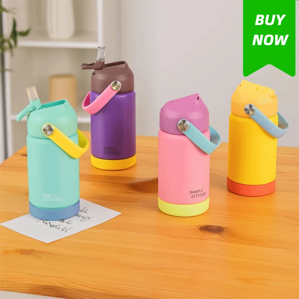 12oz/360ml Kids Thermos Cup Stainless Steel Wide Mouth Ceramic Straw Tumbler with Handle Large Capacity Vacuum Insulated Bottle
12oz/360ml Kids Thermos Cup Stainless Steel Wide Mouth Ceramic Straw Tumbler with Handle Large Capacity Vacuum Insulated Bottle