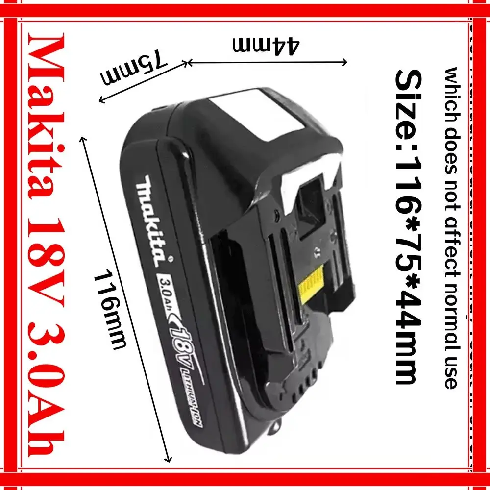 Rechargeable Lithium Battery MAKITA 18V EU Plug charger.3000mAh Battery Capacity Indicator for DDF487 DTD173 DTW700 DGA404 tools
Rechargeable Lithium Battery MAKITA 18V EU Plug charger.3000mAh Battery Capacity Indicator for DDF487 DTD173 DTW700 DGA404 tools