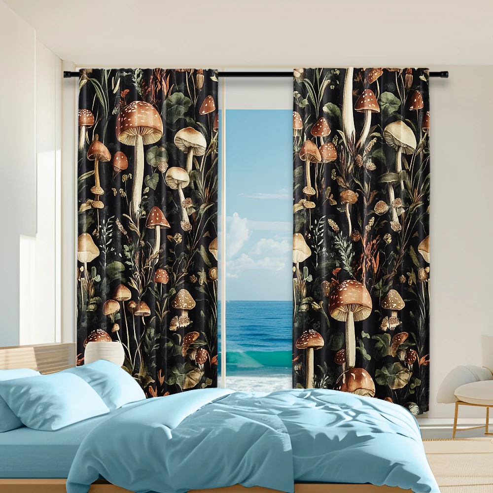 2 pcs, versatile polyester transparent curtains for home decoration Boho Mushroom Pattern for use in bedrooms and living rooms
2 pcs, versatile polyester transparent curtains for home decoration Boho Mushroom Pattern for use in bedrooms and living rooms