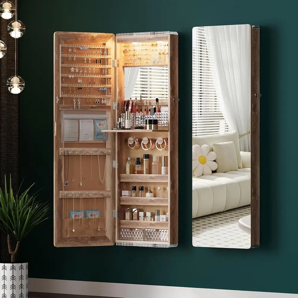 LED Mirror with storage-47.2" lry Cabinet with Lights, Over the Door lry Organizer with Der, Lockable Wall Mount lry Armoire, Gi
LED Mirror with storage-47.2" lry Cabinet with Lights, Over the Door lry Organizer with Der, Lockable Wall Mount lry Armoire, Gi