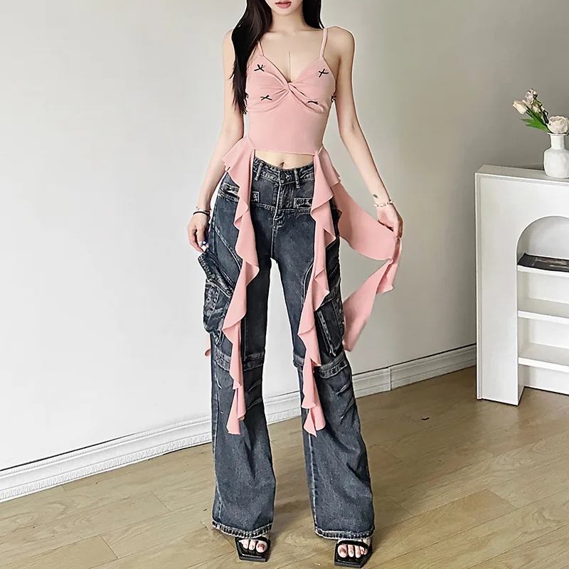 Сладкая и пряная летняя новая женская майка с трансграничной волной, трикотажная тонкая ткань, молодежная и красивая
Сладкая и пряная летняя новая женская майка с трансграничной волной, трикотажная тонкая ткань, молодежная и красивая