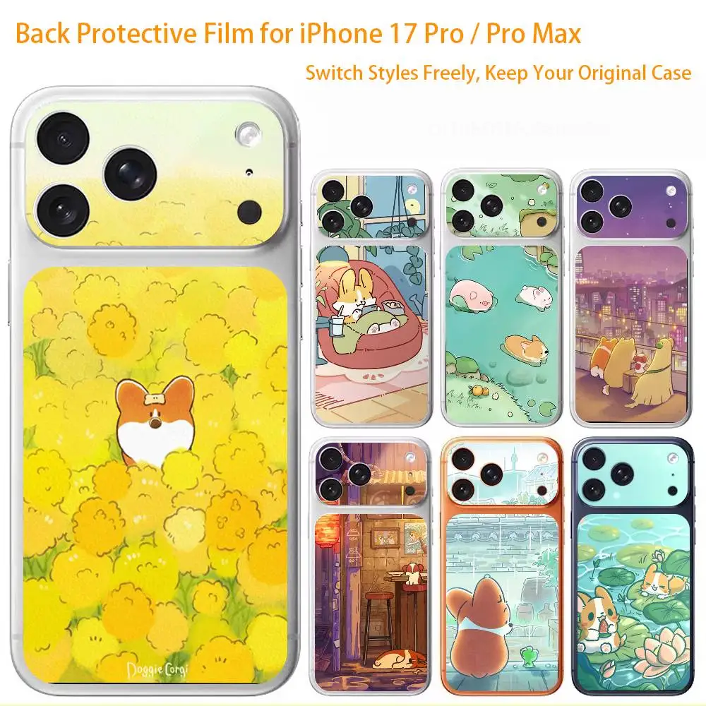 Dog Healing Corgi Series Premium Skin Wrap for iPhone 17 Pro/Max, Back Frame Camera Protective Decal (Not Case)
Dog Healing Corgi Series Premium Skin Wrap for iPhone 17 Pro/Max, Back Frame Camera Protective Decal (Not Case)