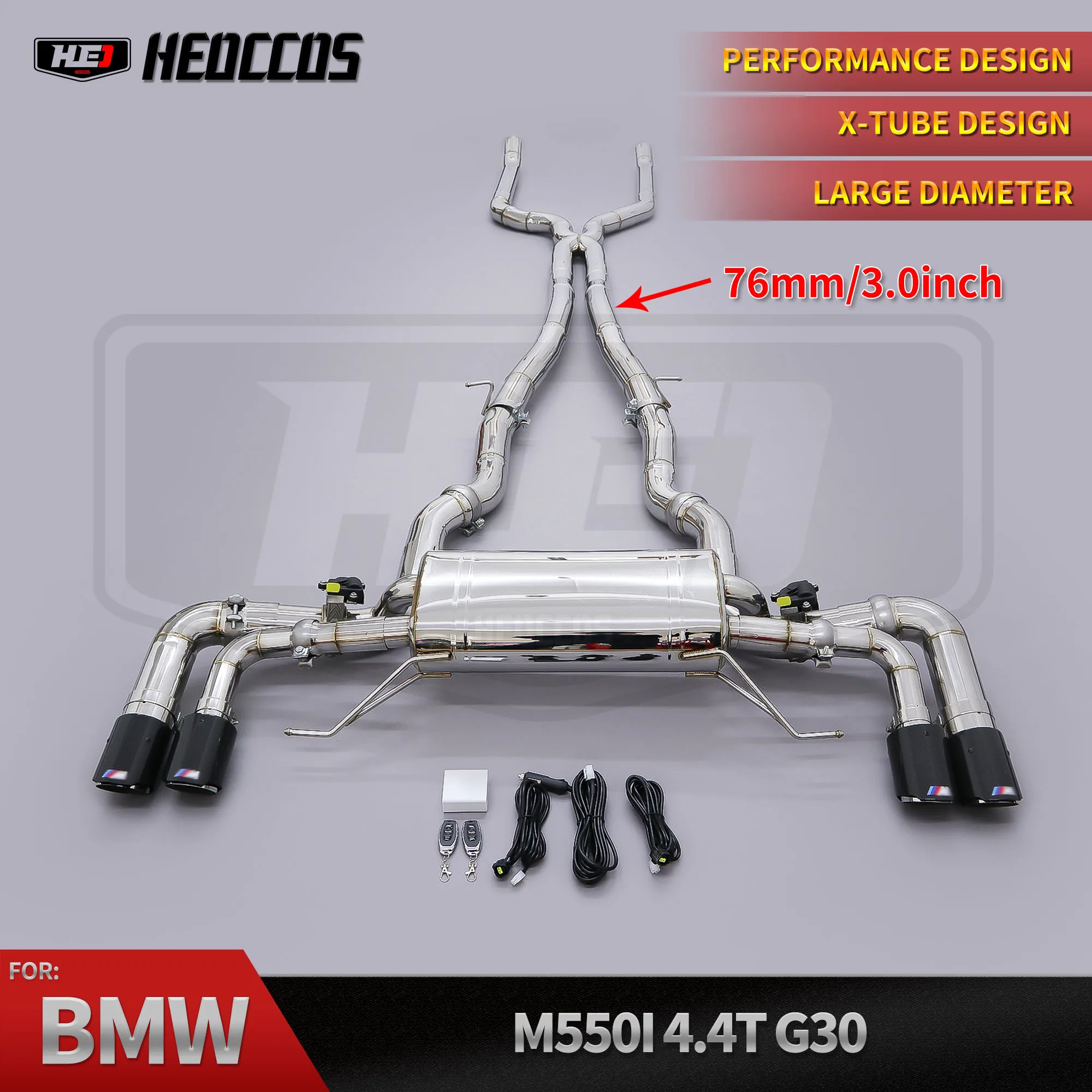 HEO Electronic Intelligent Valve Exhaust cat Back for BMW M550 M550i 4.4T G30 2017-2023 304ss Performance Exhaust Pipe Muffler
HEO Electronic Intelligent Valve Exhaust cat Back for BMW M550 M550i 4.4T G30 2017-2023 304ss Performance Exhaust Pipe Muffler