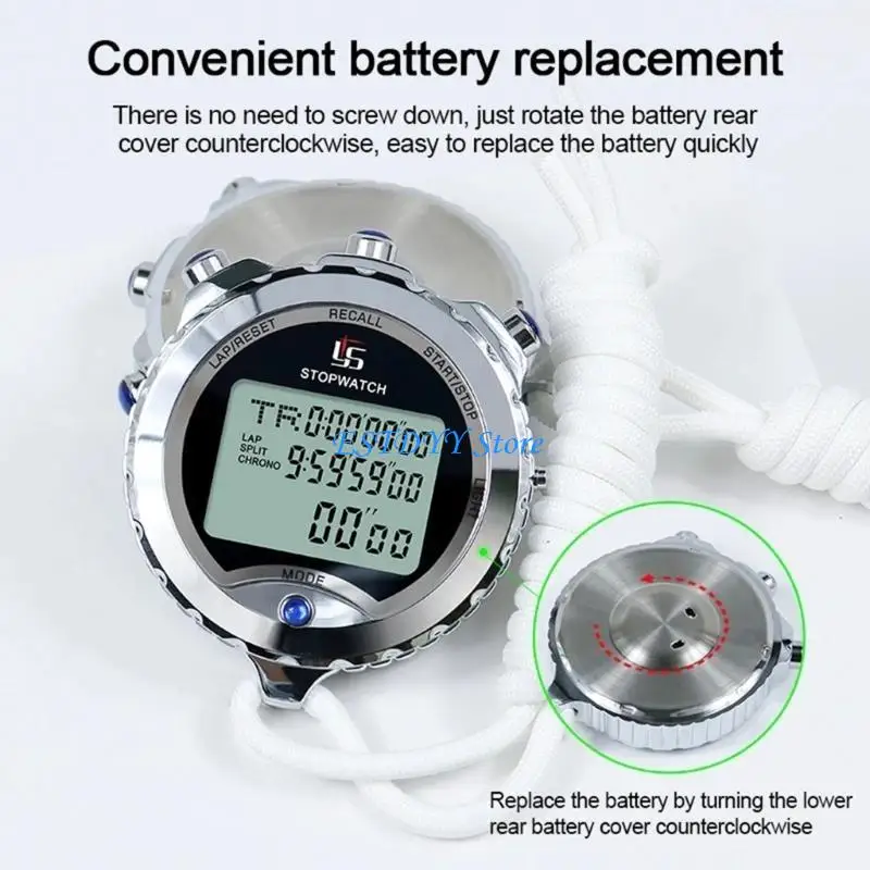 G6DE Digital Stopwatch Timer 1/100-Second Precisions Large Display Memory Sport Timer Lap Split Digital Stopwatch for Outdoor
G6DE Digital Stopwatch Timer 1/100-Second Precisions Large Display Memory Sport Timer Lap Split Digital Stopwatch for Outdoor