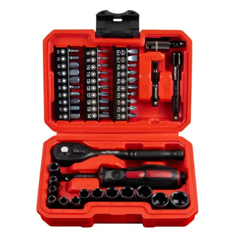 48 Piece 1/4 Inch Mini Socket Ratchet Wrench Set, Metric Shallow Socket (4-14mm) 6-Point,with 72 Teeth Mini Ratcheting
48 Piece 1/4 Inch Mini Socket Ratchet Wrench Set, Metric Shallow Socket (4-14mm) 6-Point,with 72 Teeth Mini Ratcheting