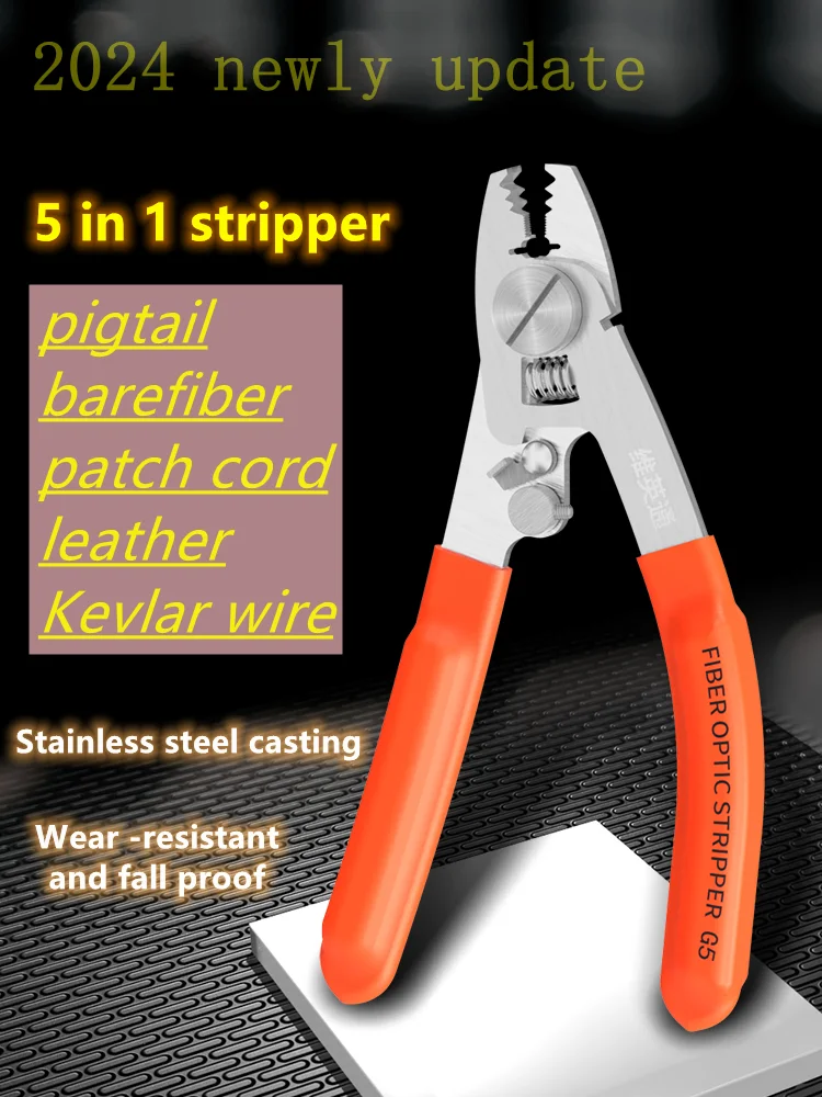 2024 Newly Update Multifunctional Fiber Optic Fiber Stripper Wire Stripping Tools 5 in 1 Wire Stripping pliers 5 Ports Clamp
2024 Newly Update Multifunctional Fiber Optic Fiber Stripper Wire Stripping Tools 5 in 1 Wire Stripping pliers 5 Ports Clamp