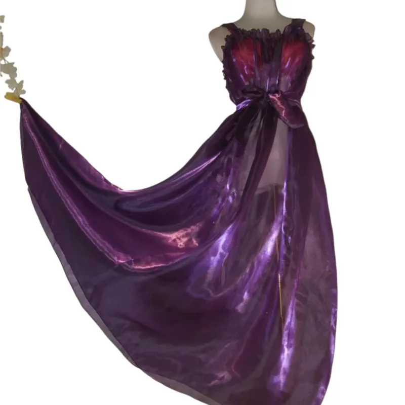 Men Women Sexy Sheer Holographic Maxi Dress Water Wave Gauze Suspender Dresses Voile Glossy Elegant Ruched Lace Up Long Dress
Men Women Sexy Sheer Holographic Maxi Dress Water Wave Gauze Suspender Dresses Voile Glossy Elegant Ruched Lace Up Long Dress