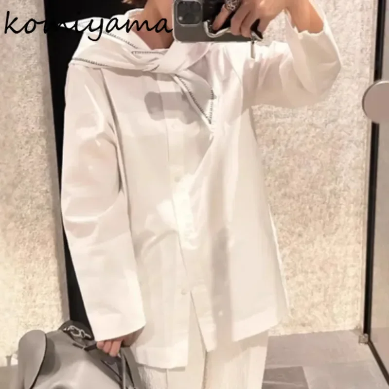 Lager Scarf Collar Blusas Mujer Japan Woman 2025 Shirts & Blouses Single Breasted Camisas Spring New Women Clothing Ropa
Lager Scarf Collar Blusas Mujer Japan Woman 2025 Shirts & Blouses Single Breasted Camisas Spring New Women Clothing Ropa