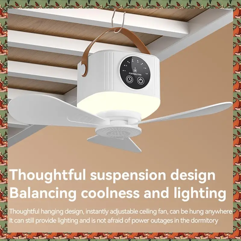 ABLQ USB Rechargeable Ceiling Fan With Night Lamp - Large Wind, Removable Blades, 3600Mah, Ideal For Home & Outdoor
ABLQ USB Rechargeable Ceiling Fan With Night Lamp - Large Wind, Removable Blades, 3600Mah, Ideal For Home & Outdoor