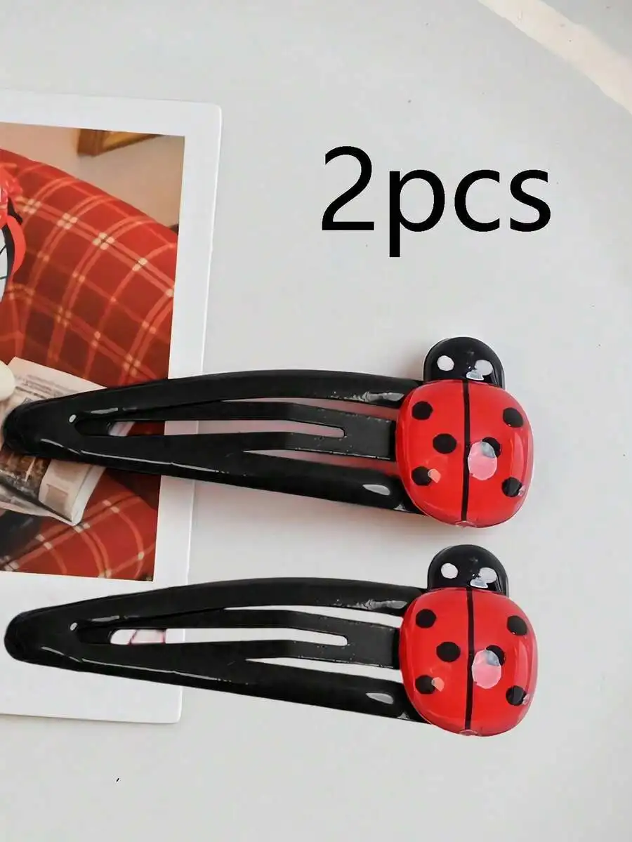 2 Pcs Ladybug Hair Clips Red Animal Barrettes For Women Fashion Accessory
2 Pcs Ladybug Hair Clips Red Animal Barrettes For Women Fashion Accessory