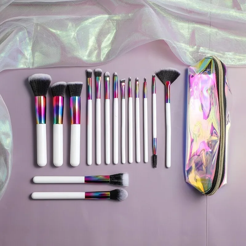 New Product 15 Colorful Makeup Brushes Feature Differences Beauty Tools Foundation Non-shedding Makeup Brush Set
New Product 15 Colorful Makeup Brushes Feature Differences Beauty Tools Foundation Non-shedding Makeup Brush Set