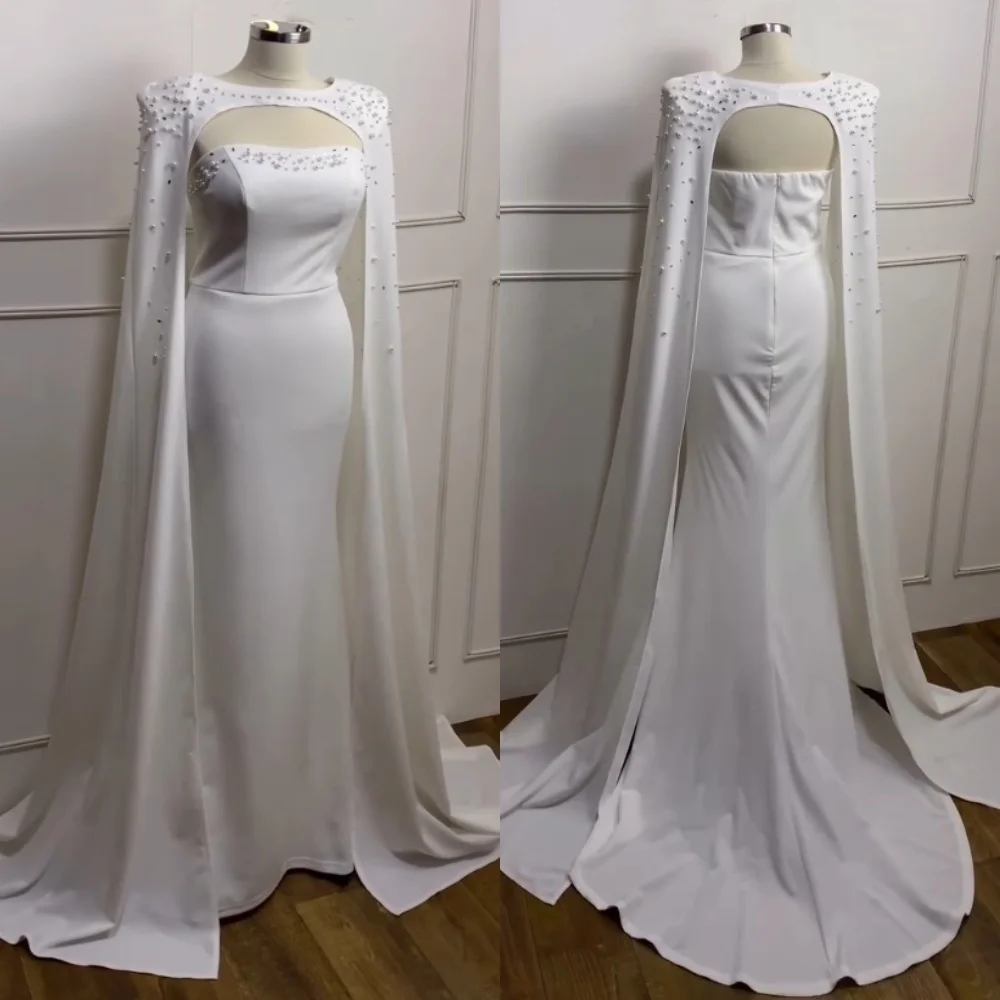 Customized Jersey Beading O-Neck Shawl Wedding Mermaid Floor-length Bespoke Occasion Sparkle Evening Party Dresses Elegant
Customized Jersey Beading O-Neck Shawl Wedding Mermaid Floor-length Bespoke Occasion Sparkle Evening Party Dresses Elegant