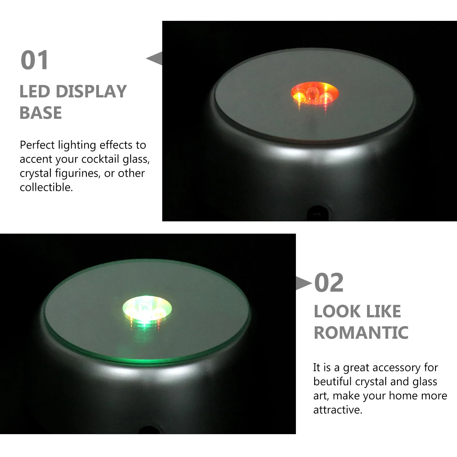 2pcs Luminous Led Light Base For Glass Crystals Glow Display Stand Round Color Changing Lamp Holder Romantic Accent
2pcs Luminous Led Light Base For Glass Crystals Glow Display Stand Round Color Changing Lamp Holder Romantic Accent