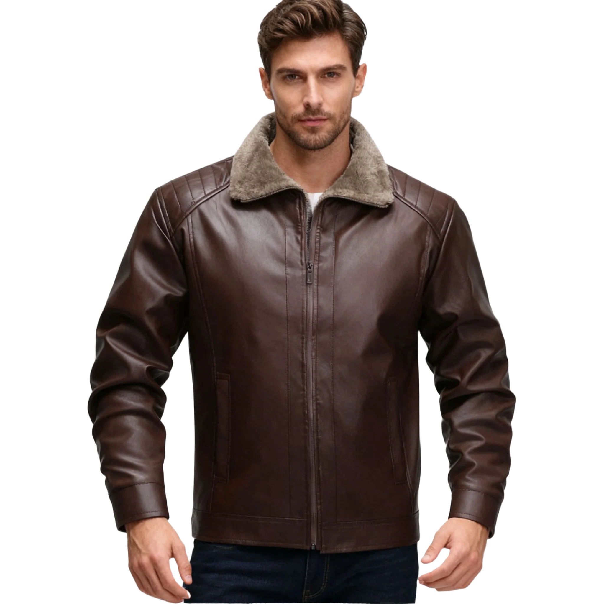 2025 Новая зимняя мужская кожаная куртка для папы среднего возраста, зимнее теплое пальто на флисовой подкладке, мужская винтажная мотоциклетная байкерская куртка
2025 Новая зимняя мужская кожаная куртка для папы среднего возраста, зимнее теплое пальто на флисовой подкладке, мужская винтажная мотоциклетная байкерская куртка