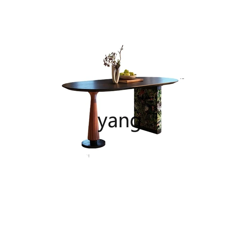 CX solid wood dining table retro household oval dining table American medieval ash wood dining table
CX solid wood dining table retro household oval dining table American medieval ash wood dining table