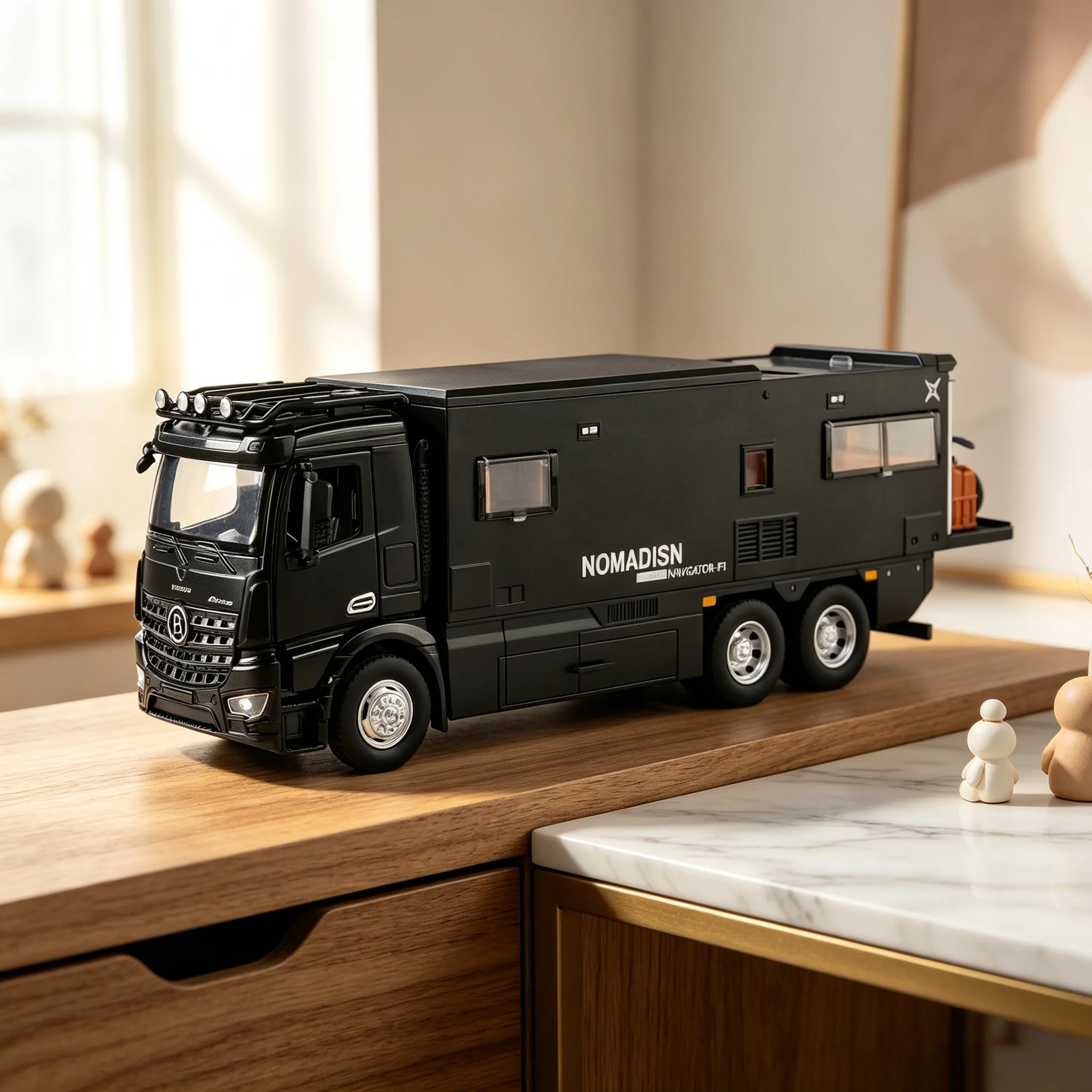 LargeNOMADISMs Arocs Unimog Alloy Motorhome Touring Car Model Diecast Metal Off-road Vehicles RV Model Sound Light Kids Toy Gift
LargeNOMADISMs Arocs Unimog Alloy Motorhome Touring Car Model Diecast Metal Off-road Vehicles RV Model Sound Light Kids Toy Gift